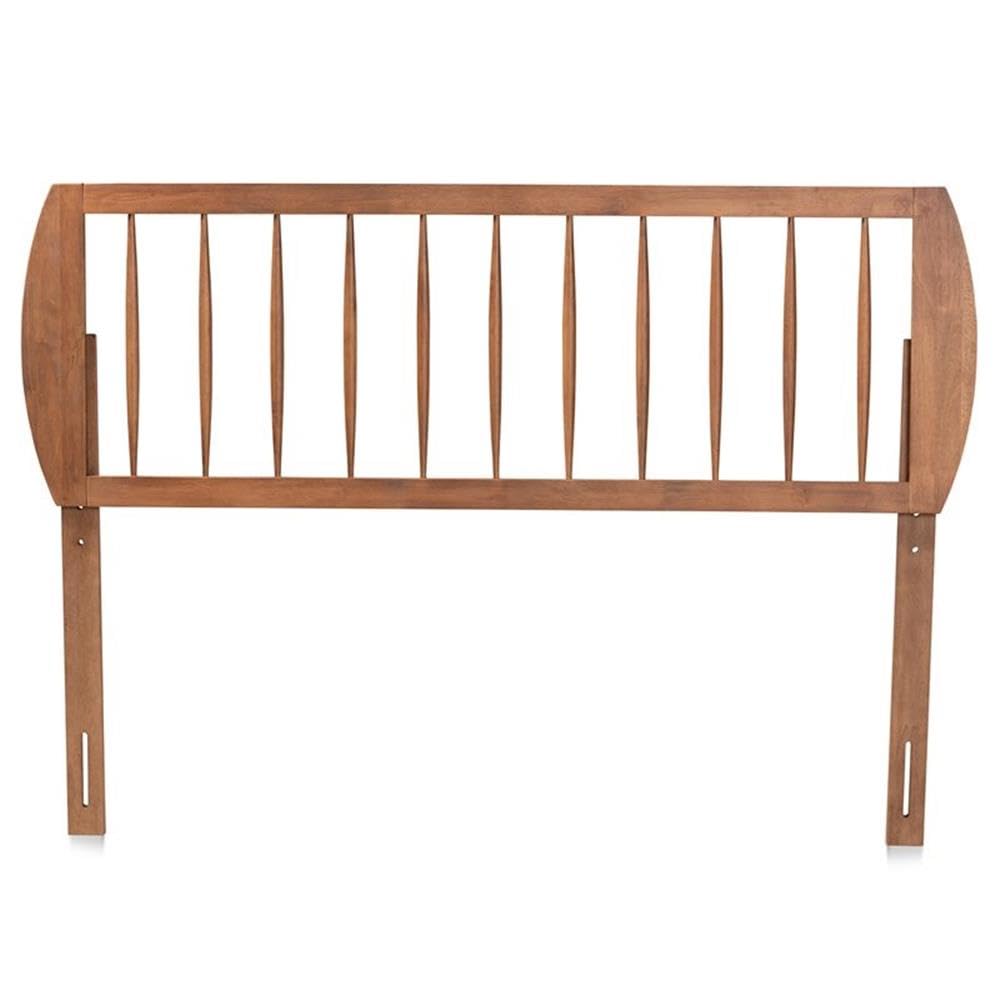 Baxton Studio Norman Modern and Contemporary Transitional Ash Walnut Finished Wood Full Size Headboard