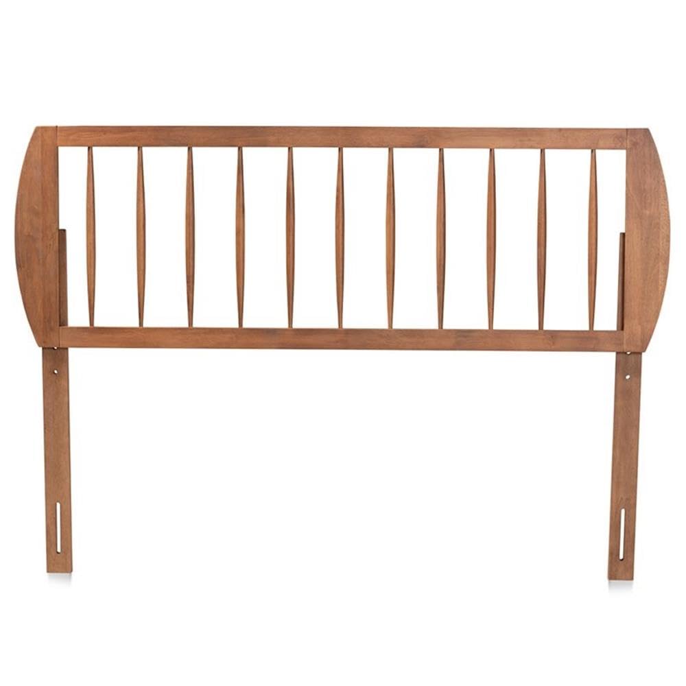 Baxton Studio Norman Modern and Contemporary Transitional Ash Walnut Finished Wood Queen Size Headboard