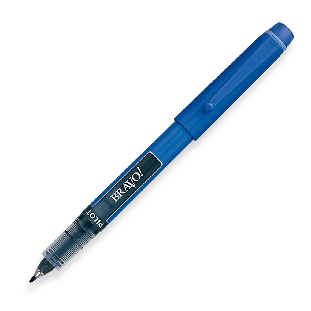 Pilot Pen Corporation Of America : Bravo Liquid Ink Marker Pen, Bold Point, Blue Ink -:- Sold As 2 Packs Of - 1 - / - Total Of 2