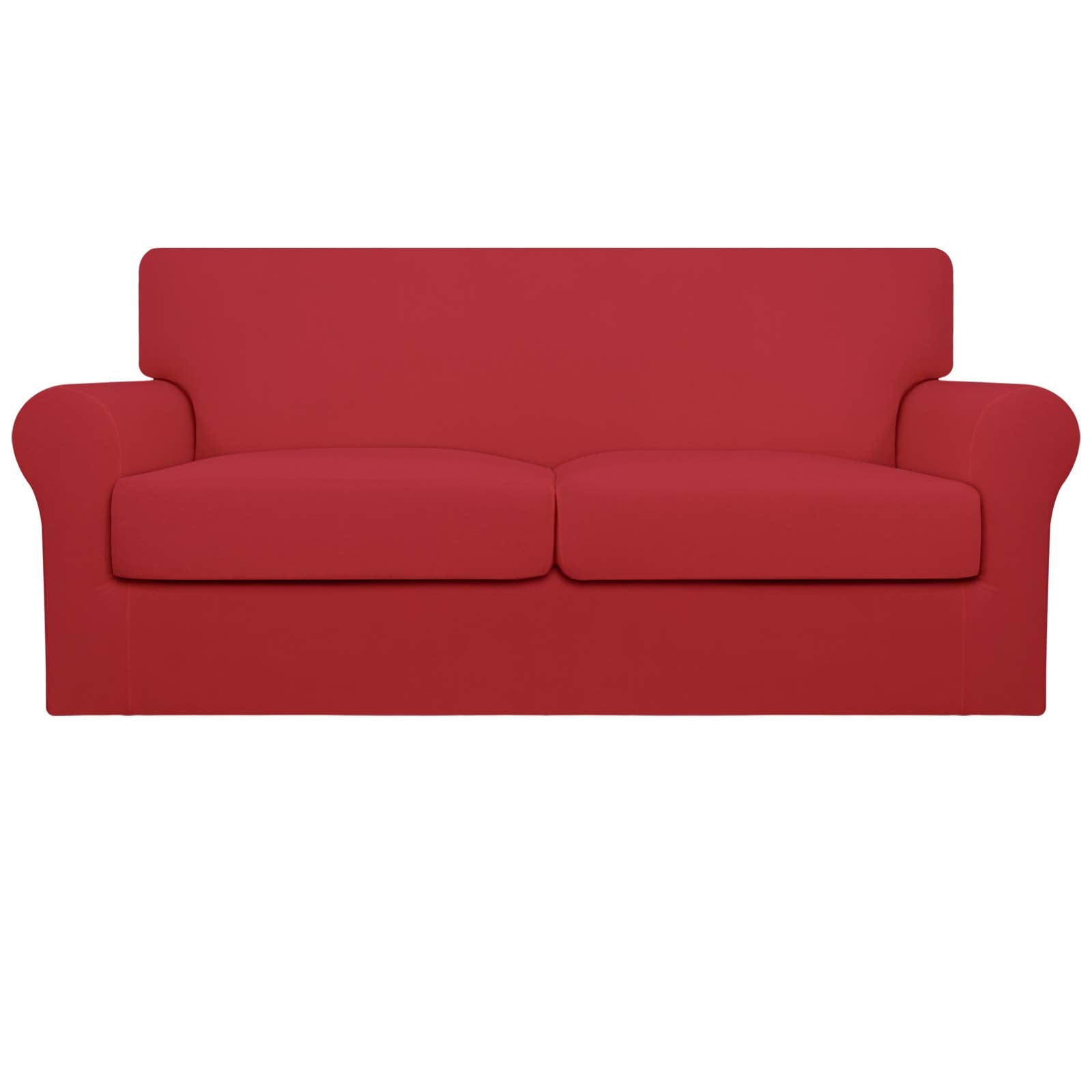 Easy-Going Oversized 3 Pieces Stretch Fleece Soft Loveseat Couch Cover For Pets - Washable Sofa Slipcover For 2 Separate Cushion