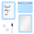 Svartur Blue Locker Accessories For Girls With Magnetic Whiteboard, Locker Mirror And Magnetic Pen Holder, Locker Decoration For