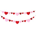 Ceiba Tree Valentines Day Decorations Felt Heart Garland Banner Red Pink Heart Hanging String Garland No DIY for Outdoor Indoor 