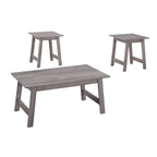 Monarch Specialties I Table SET-3PCS Set, Grey