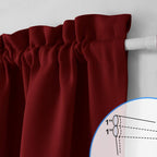 Nicetown Front Door Curtains For Doorways - Functional Thermal Insulated Blackout Curtain Door Blind And Shade Panel For French/Patio Door (1 Panel, 54W By 72L Inches, Burgundy)