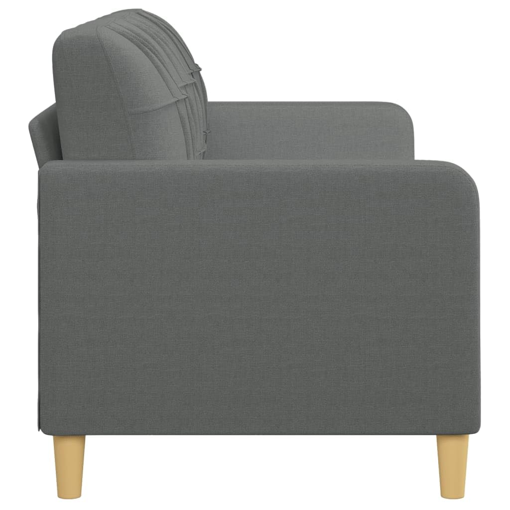 vidaXL 3-Seater Lounge Sofa- Modern Design, Built with Durable Fabric and Sturdy Metal Frame, Dark Gray
