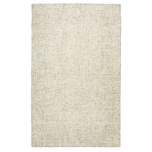 Overstock Alora Decor London 8' Round Solid Gray/Gray/Rust/Blue Hand-Tufted Area Rug