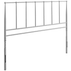 Modway Kiana Stainless Steel Metal Full Headboard In Gray