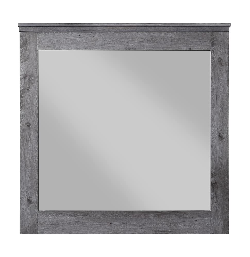 Acme Vidalia Mirror In Rustic Gray Oak