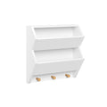 RiverRidge Catch-All Kids Bookshelf with 2 Storage Bins and 3 Wooden Hooks - Playroom Bookshelf for Kids' Rooms - Book and Toy S