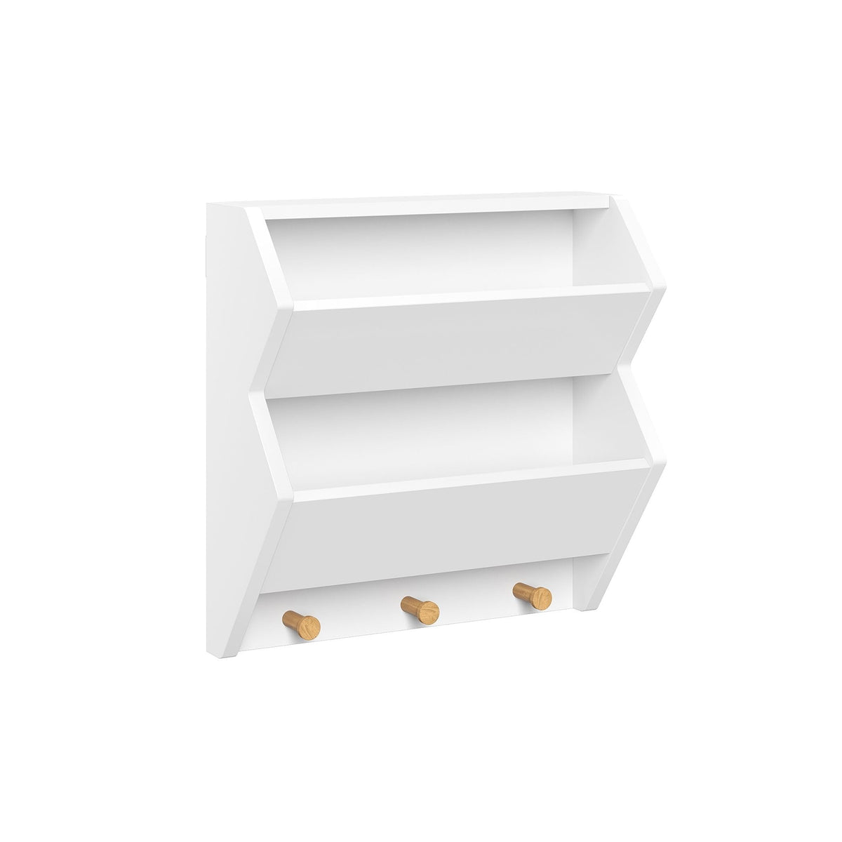 RiverRidge Catch-All Kids Bookshelf with 2 Storage Bins and 3 Wooden Hooks - Playroom Bookshelf for Kids' Rooms - Book and Toy S