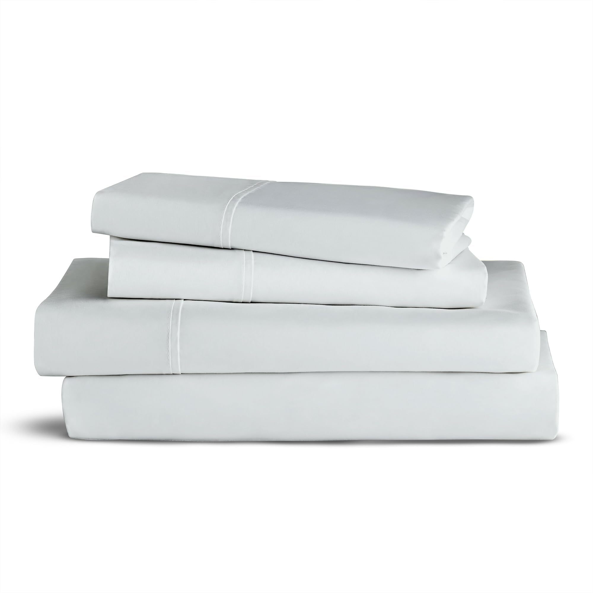 Purity Home King Size Light Gray Bed Sheet Set, 400 Thread Count Deep Pocket Bed Sheets For King Bed, 100% Cotton Light Gray She