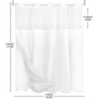 Tititex No Hooks Snap In Liner Vintage Wildflower Botanical Herbs Shower Curtain Sets, Hotel Luxury Double Layers Waterproof Fab
