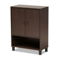 Baxton Studio Dark Brown Shoe Cabinet Atsc1613Modi Wengeshoe Cabinet