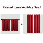 Mrs.Naturall Red Curtains For Bedroom 84 Inch Length 2 Panels Set Blackout Grommet Window Black Out Luxury Curtains For Living R