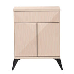 Baxton Studio Draper Mid-Century Modern Two-Tone Light Brown and Black Wood 2-Door Sideboard Buffet