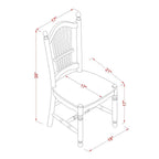 East West Furniture ANDO5-LWH-W 5 Piece Dining Room Furniture Set Includes a Round Kitchen Table with Pedestal and 4 Dining Chairs, 36x36 Inch, Linen White