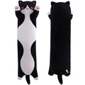 MIAOHAHA Long Plush Cat Toy Pillow Stuffed Animal Cat Kids Plush Toy Pillow for Kids and Girls Toy Doll (Black&White,50cm/19.7in