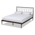 Baxton Studio Nano Modern and Contemporary Black Finished Metal Queen Size Platform Bed