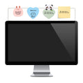 Monitor Memo Board Top Mount,18' Monitor Sticky Note Holder,Sticky Boards,Message Board For Computer Monitors