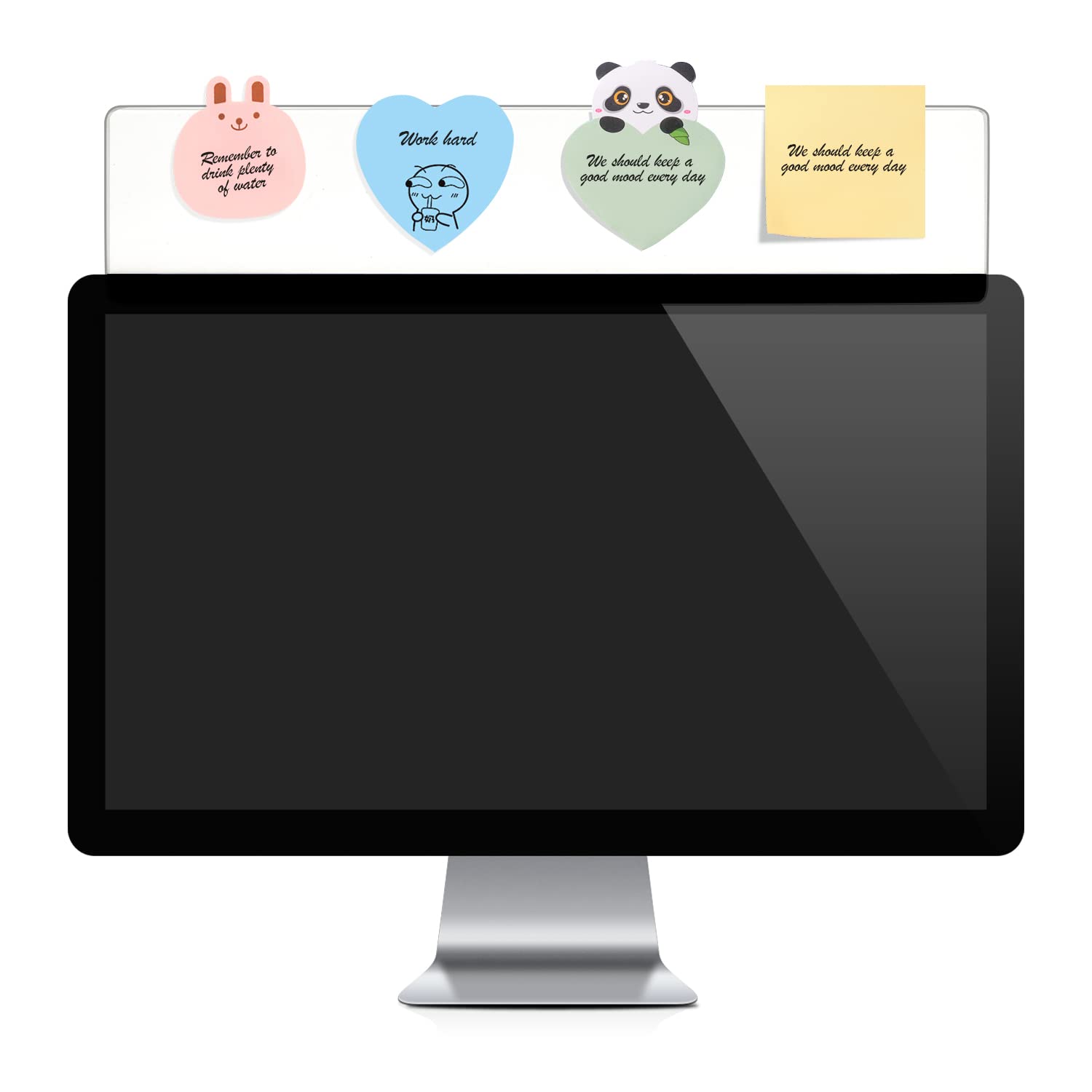 Monitor Memo Board Top Mount,18' Monitor Sticky Note Holder,Sticky Boards,Message Board For Computer Monitors