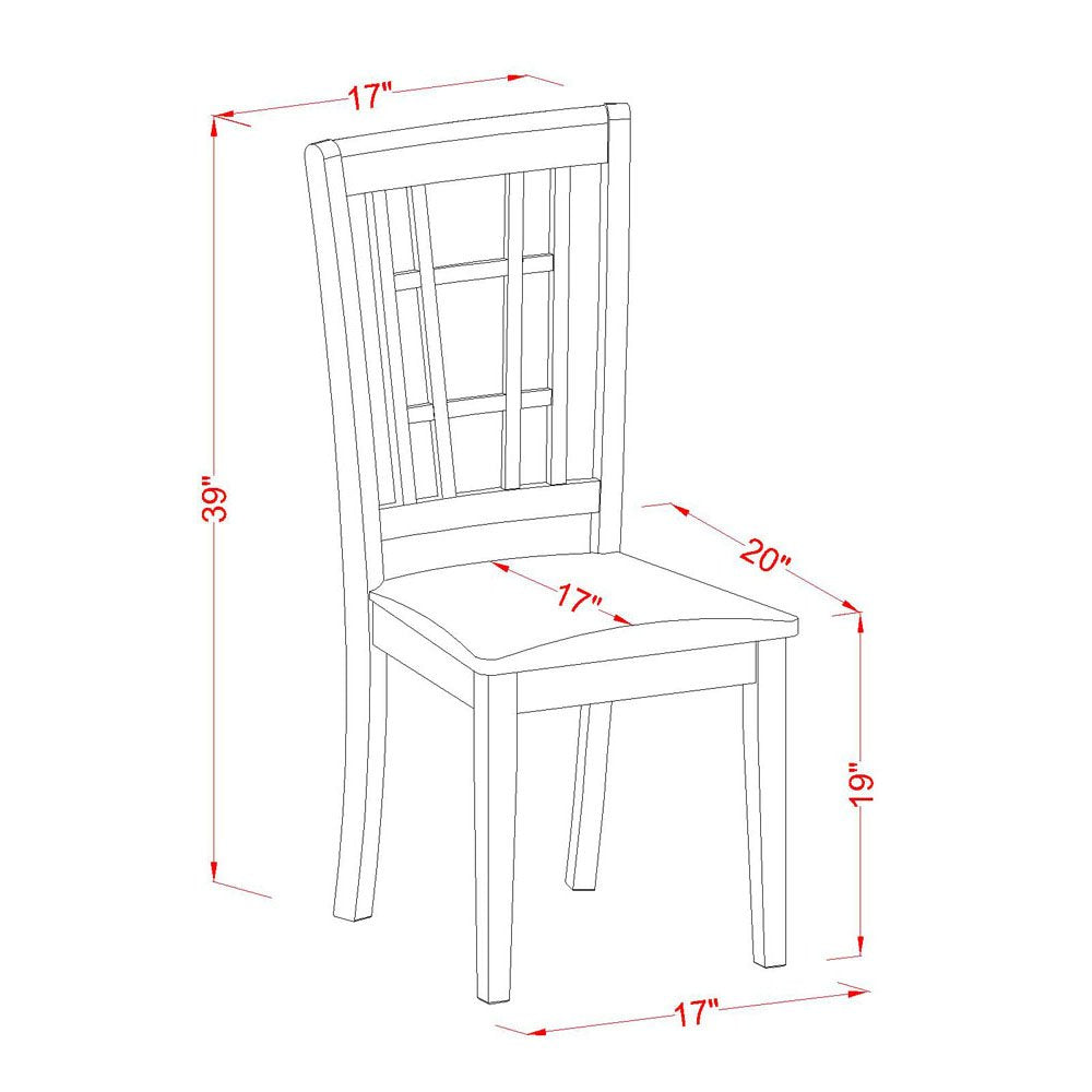 East West Furniture QUNI9-BCH-C 9 Piece Dining Table Set Includes a Rectangle Dinner Table with Butterfly Leaf and 8 Linen Fabric Dining Room Chairs, 40x78 Inch, Black & Cherry