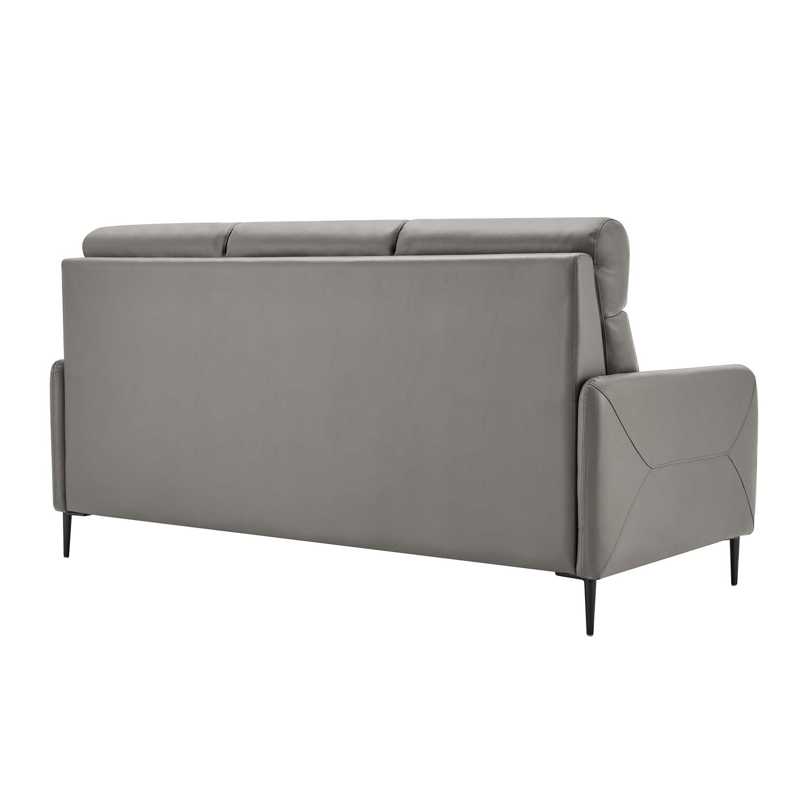 Modway EEI-4561-GRY Huxley Leather Sofa, Gray