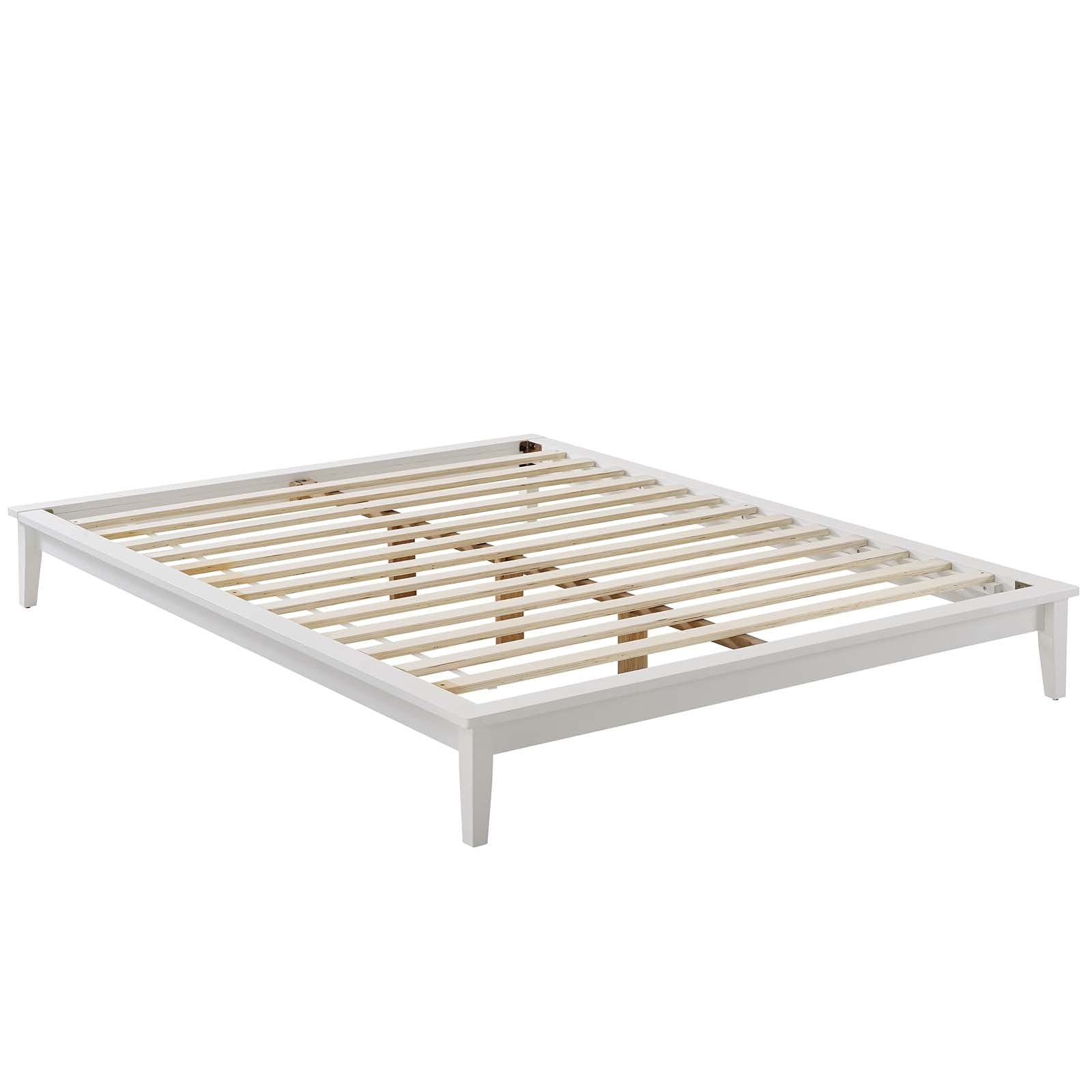 Modway Lodge Wood Platform Full Bed Frame in White