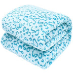 Fleece Blanket Light Sky Teal Blue Throw Blanket Soft Cozy Fuzzy Toddler Blankets Turquoise Cyan Sea Blue Gifts Decor Stuff For