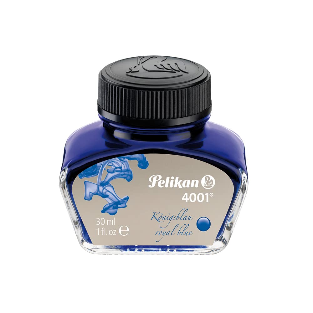 Pelikan 4001 Bottled Ink For Fountain Pens, Royal Blue, 30Ml, 1 Each (301010)