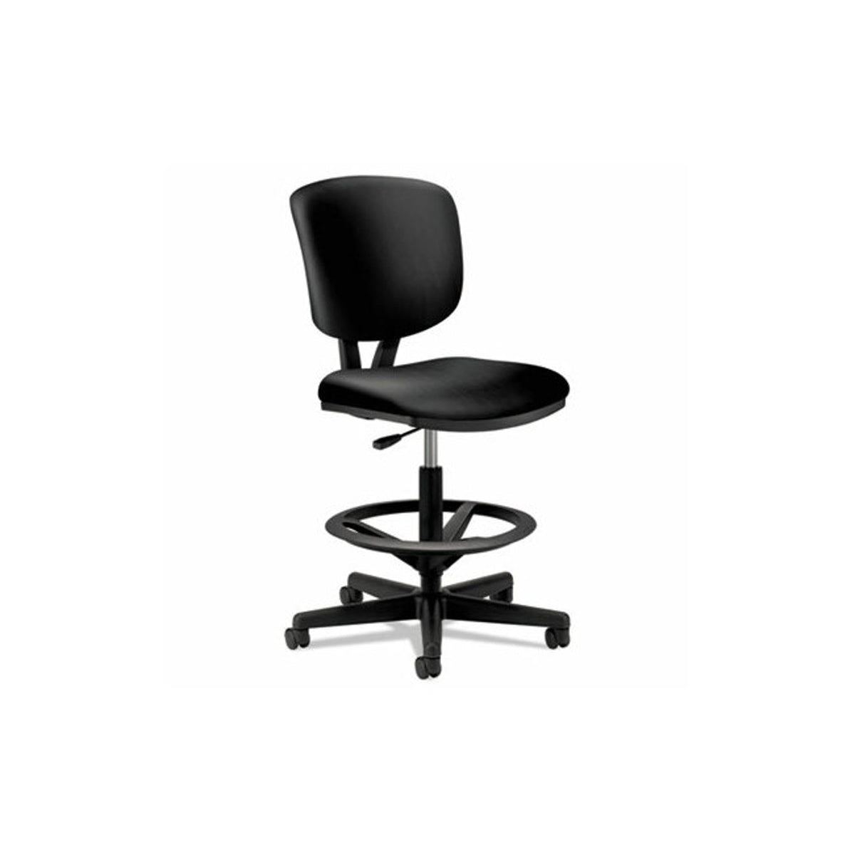 Hon Volt Leather Task Stool-Stool Task Chair, 27&quot;X29-1/2&quot;X49&quot;, Leather/Black