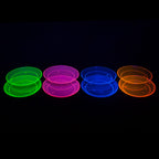Party Essentials Disposable Plastic Glow-In-The-Dark Party Supplies Dinnerware Decorations, Plate/Cup/Cutlery/Tablecover, 193 Pc