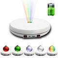 JAYEGT Motorized Rotating Display Stand with LED Light , 10 inch /55lbs Load, 360 Degree Electronic Photography Turntable for Pr
