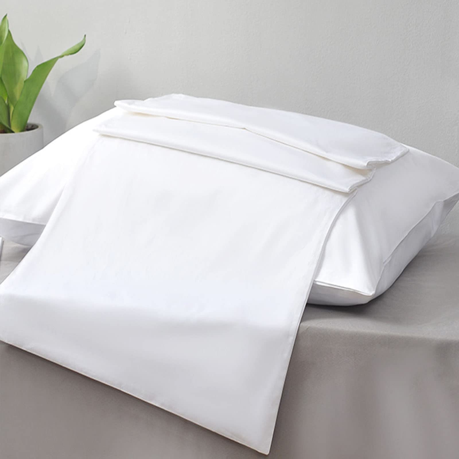 Leisureweek Premium White Pillowcases 12 Pack, Standard Queen Size, Soft Brushed 1800 Thread Count Microfiber, Allergies Free, W