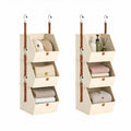 Hanging Closet Organizer 3 Tier  Hanging Shelves for Closet, Fabric Closet Organizers and Storage, SpaceSaving Clothes Organiz