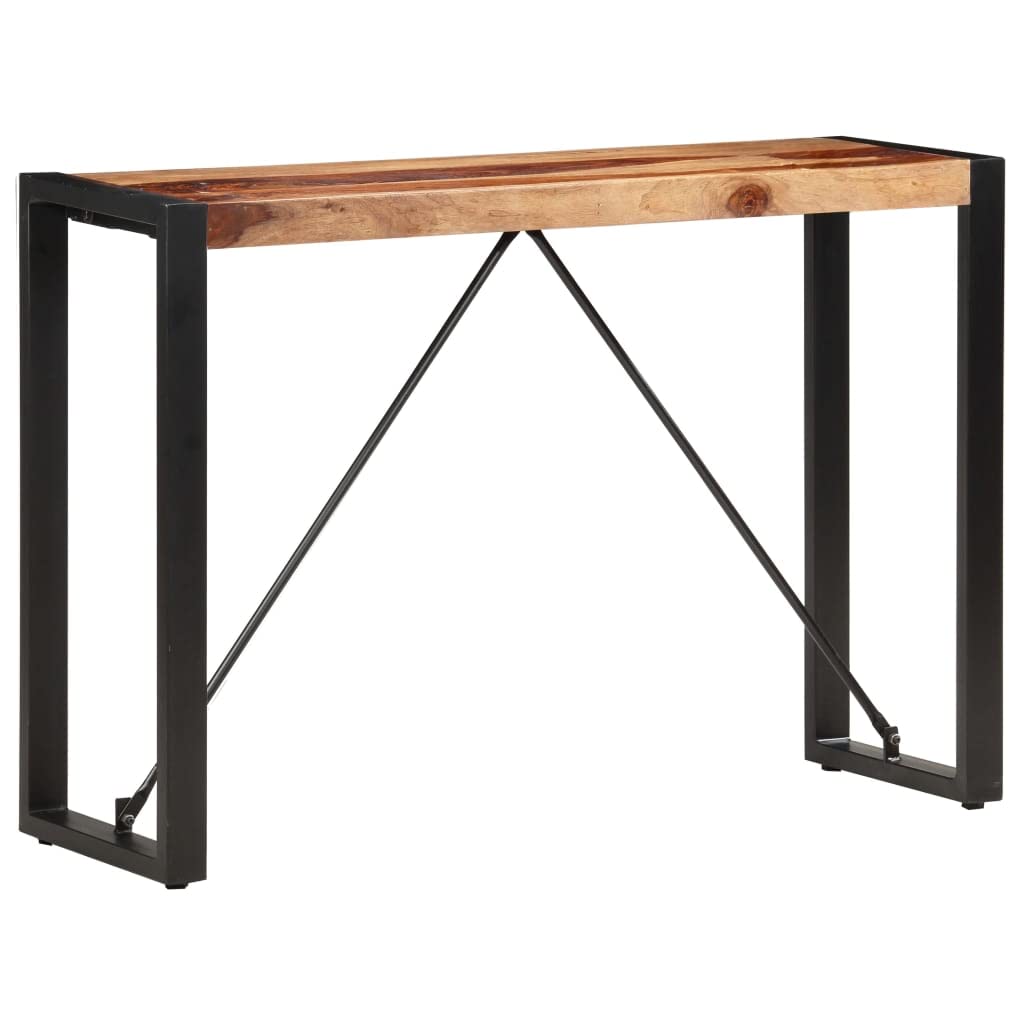 vidaXL Solid Mango Wood and Steel Console Table