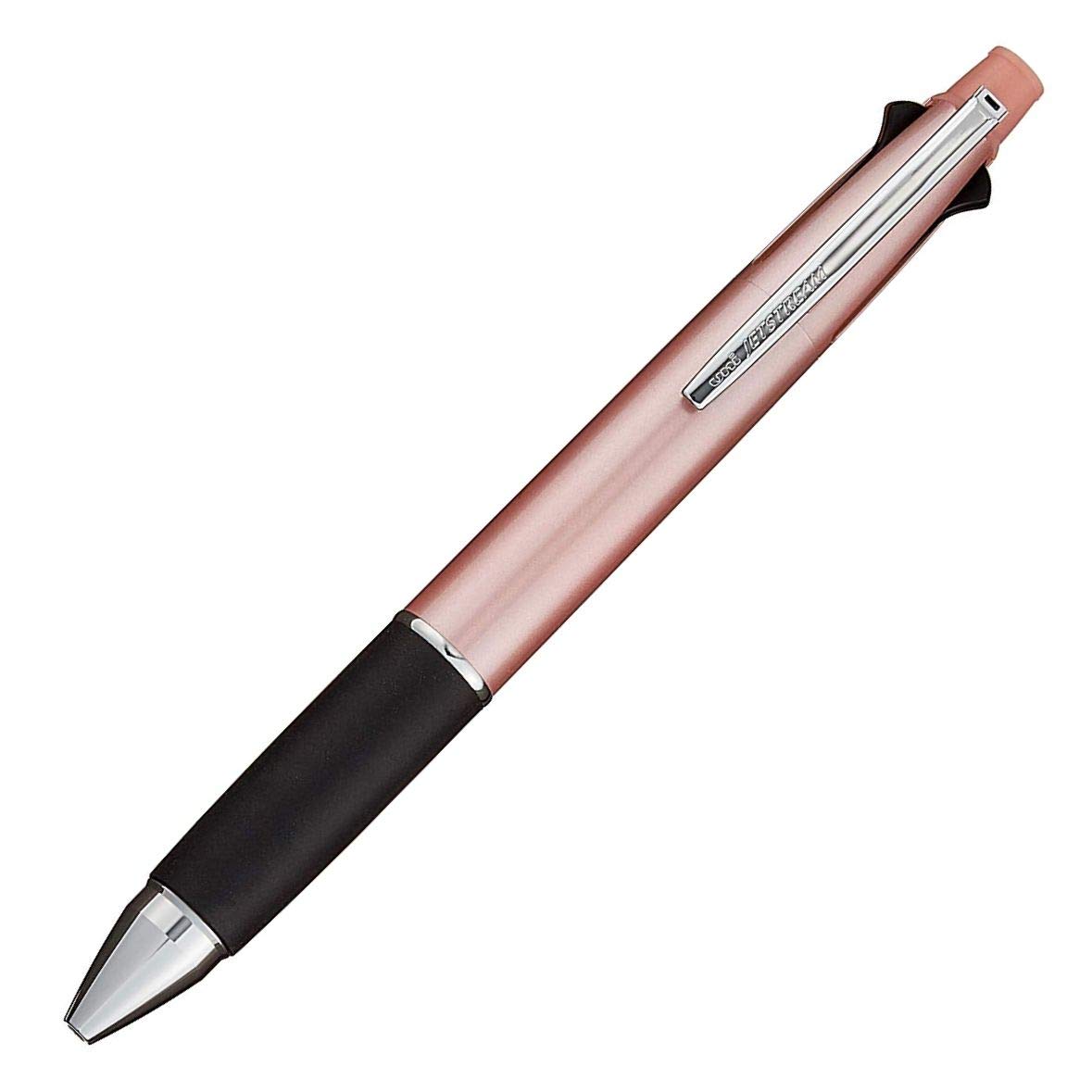 Uni Jetstream Multi Pen 4 And 1, 0.38Mm Ballpoint Pen (Black, Red, Blue, Green) And 0.5Mm Mechanical Pencil, Baby Pink Body, Pin