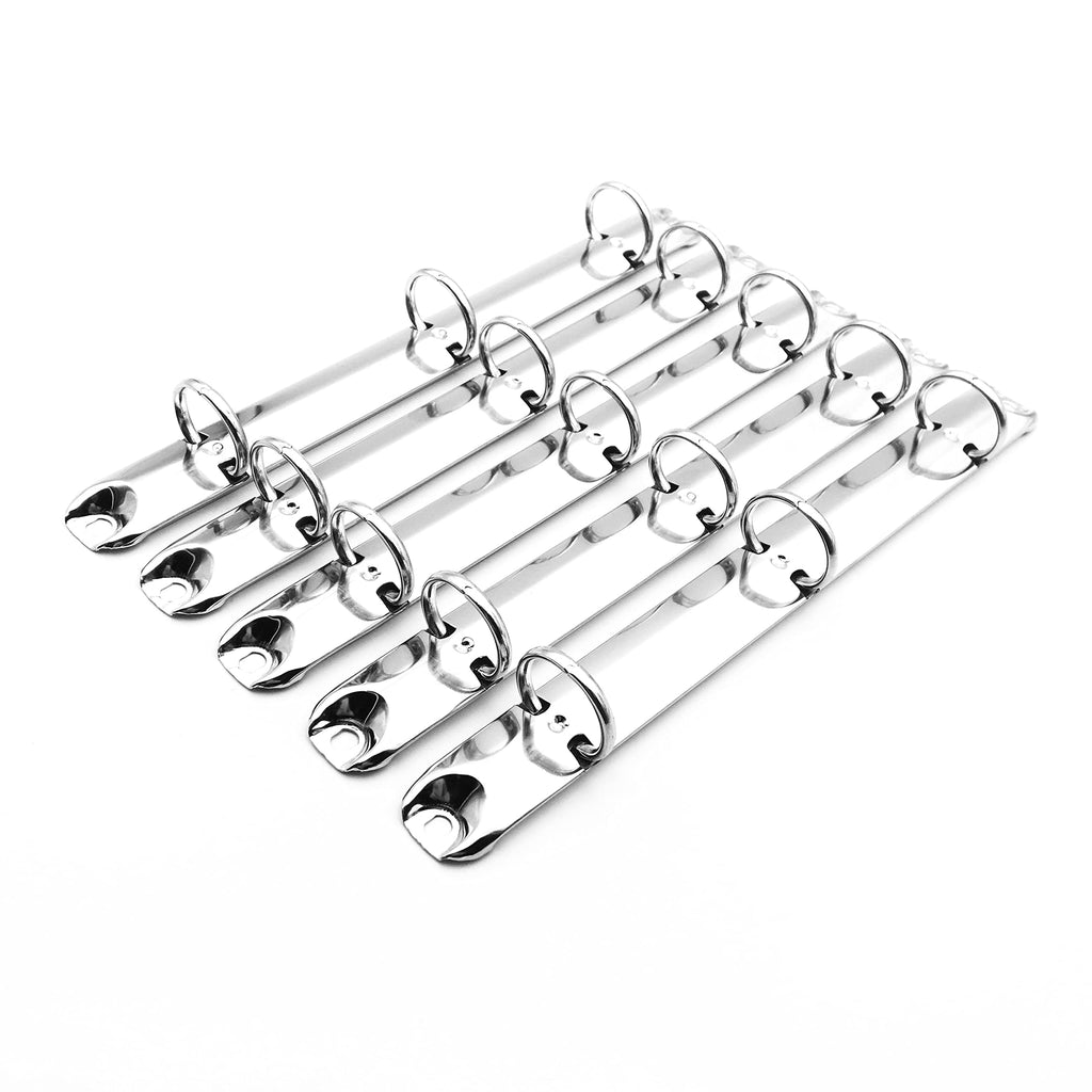 Shuokecrafts 5Pcs A5 Half Letter Junior Legal Size Ring Binder Mechanism,3 O Rings,20Mm Capacity,Loose Leaf Binding Spines Combs