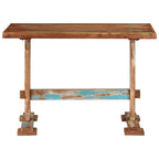 vidaXL Reclaimed Solid Wood Dining Table - Unique Handcrafted Kitchen Table 43.3"x21.7", Eco-Conscious Brown Rectangular Table with Stable Wooden Legs for Home Dining Area