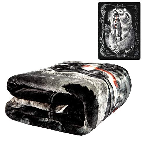 Jpi Dga Licensed Queen Size Blanket, Original American, Monroe Throw Luxury Plush Medium Weight Bedding Mink All Season Soft (Hu