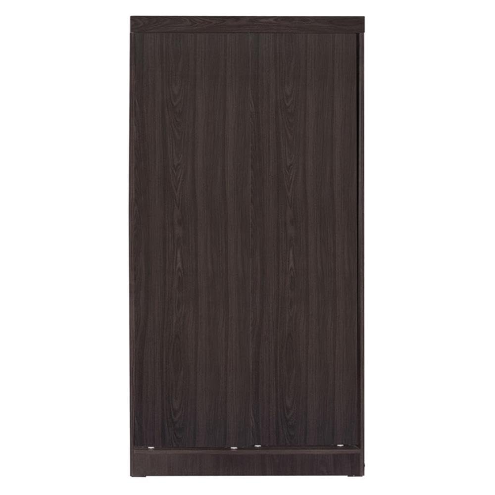 Better Home Products Modern Wood Double Sliding Door Wardrobe Tobacco