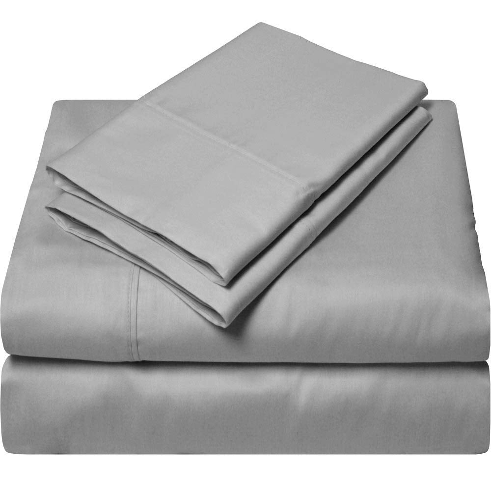 Sgi Bedding Rv King Sheets Luxury Soft 100% Egyptian Cotton - Sheet Set For Rv King 72X80 Mattress Silver Gray Solid 600 Thread