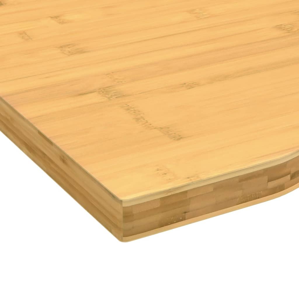 vidaXL Bamboo Desk Top 43.3&quot;x21.7&quot;x1&quot; - Durable Tabletop Solution with Cable Holes - Easy-to-Clean Varnish Finish - Suitable for Home Office, Study, Gaming
