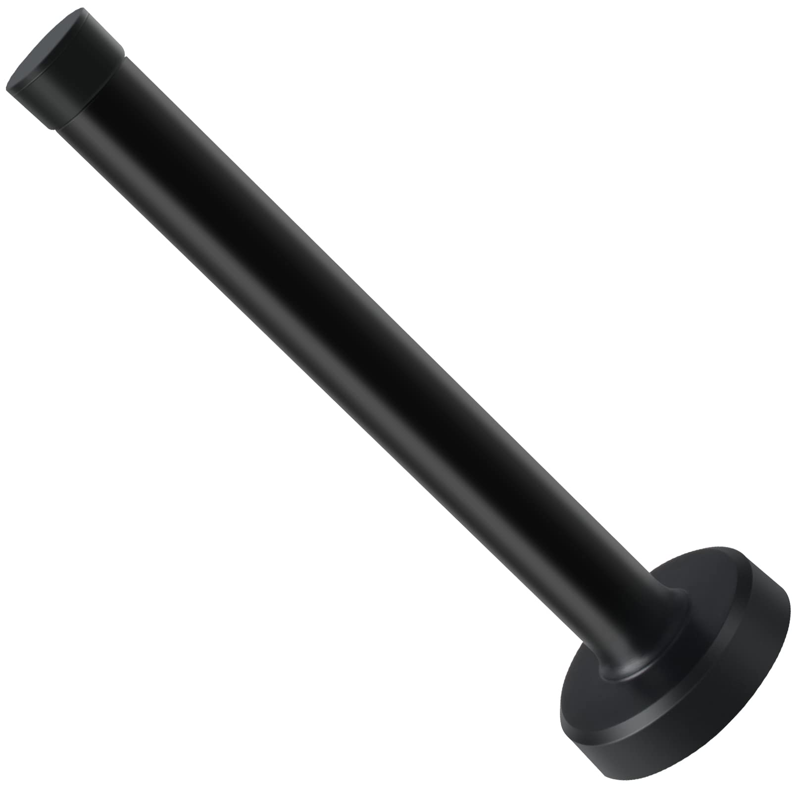 Kolako Door Stop, Long Door Stopper 10 Inch Wall Mounted Black Doorstops With Rubber Bumper Tip Baby Proof Extended Door Holder,