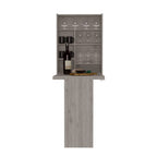 DEPOT E-SHOP Toscana Wall Foldable Table with 7 Shelves (Light Gray)