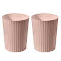 VKPLITE 2Pack Versatile 2 Gallon Plastic Trash Can  The Compact Bin for Bathroom, Kitchen, or Home Office  Pink