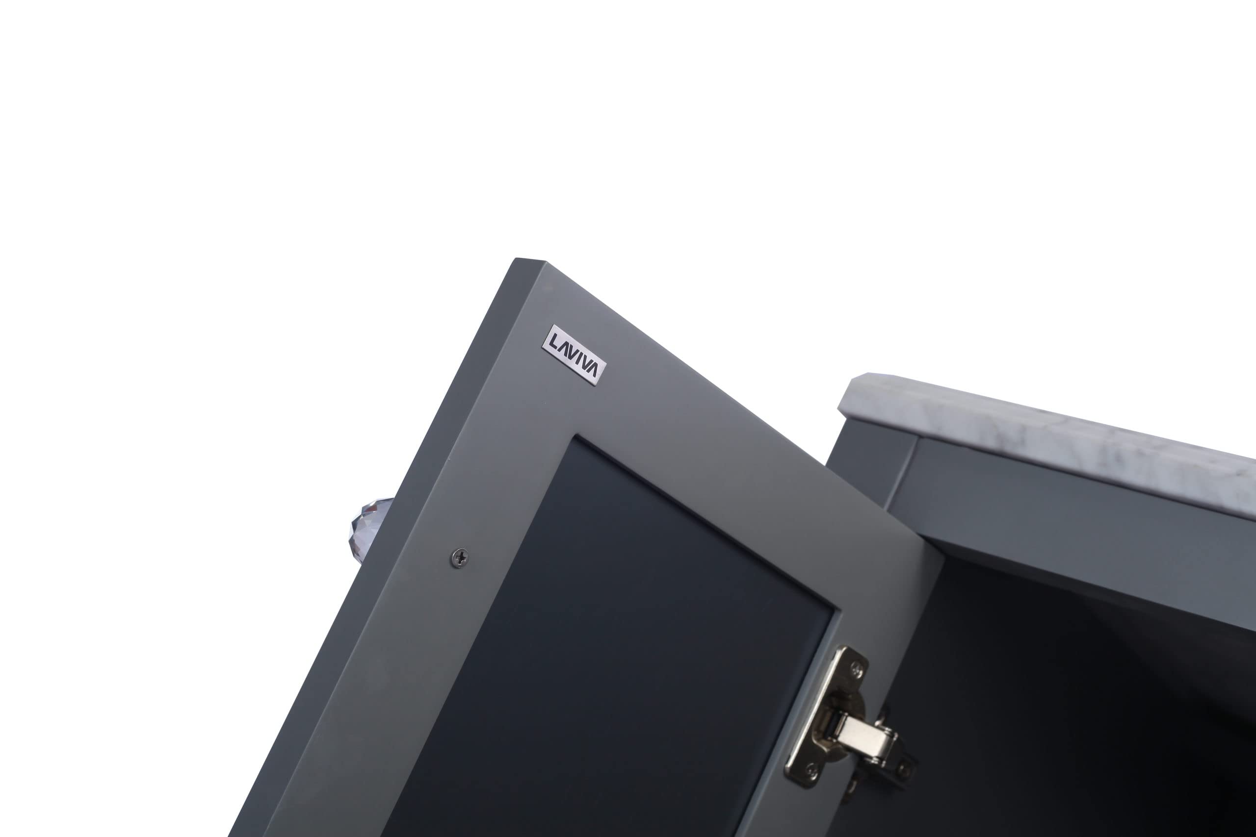 Laviva Mediterraneo - 36 - Grey Cabinet White Quartz Countertop