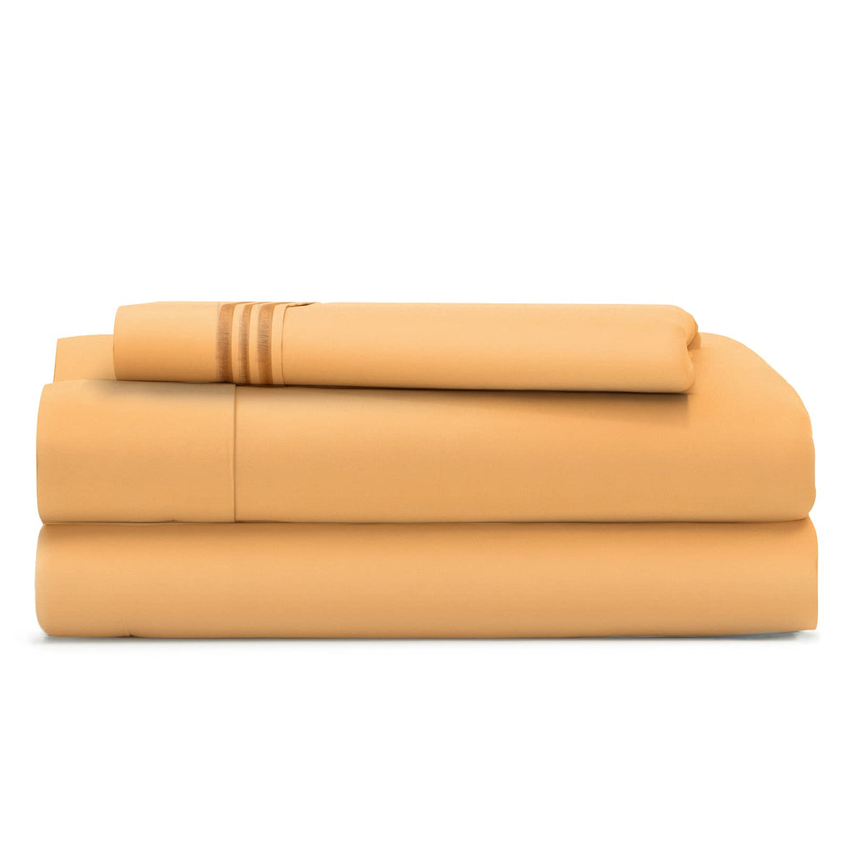 Twin Xl Size Bed Sheets - Pastel Orange Twin Extra Long Bedding Set For Dorm Size Bed - Deep Pocket - Ultra Soft Luxury Sheets-