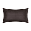 Brawarm Coffee Leather Throw Pillow 12 X 20 Inches, Faux Leather Pillow Cover With Piping, Hand Stitched Leather Decorative Lumb