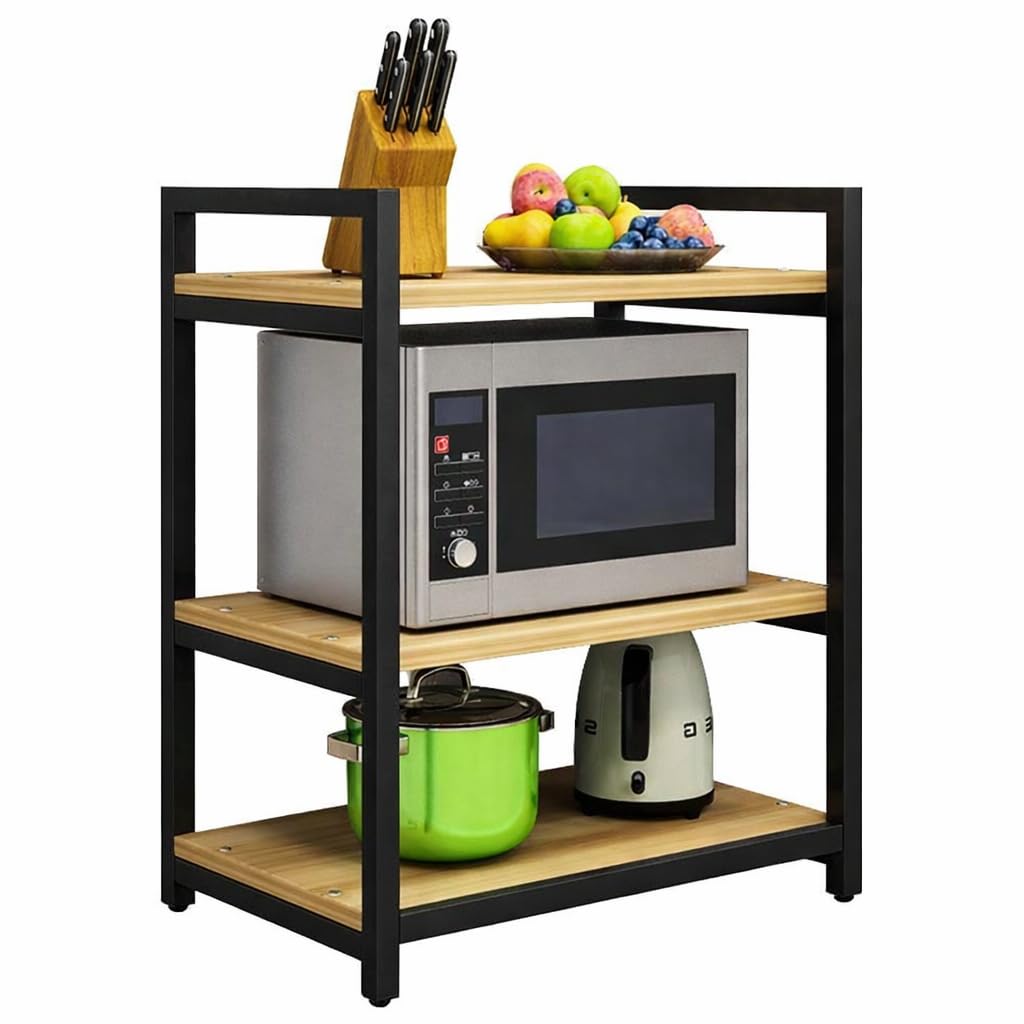 Ogfc 59501 Kitchen Organizer Shelf 3 Layers/Microwave Oven Rack FloorStanding Oven Rack Multifunction Stand | Tableware Storage