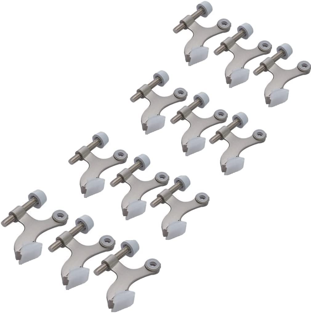 Aba 12-Pack Hinge Pin Satin Nickel Heavy Duty Door Stops - 12 Hinge Pin Door Stop Hardware